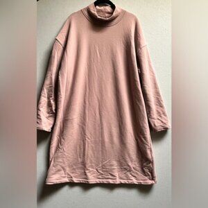 Babaton Aritzia Angelica mock neck Sweatshirt Dress Sz L